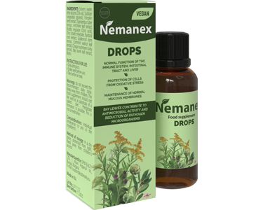 Nemanex este un supliment natural sub formă de picături, special dezvoltat pentru curățarea organismului de paraziți și toxine. Ajută la menținerea sănătății intestinelor, îmbunătățirea aspectului pielii, părului și unghiilor, precum și la consolidarea sistemului imunitar și creșterea nivelului general de energie și bunăstare. Produsul este recomandat în special persoanelor care suferă de oboseală cronică, probleme digestive, imperfecțiuni ale pielii sau suspectează prezența paraziților..